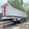Exportaciones de Fábrica de Semirremolques Volquete Trasero de 3 y 4 Ejes, Camiones Volquete Pesados en Forma de U y Vehículos de Transporte de Carbón