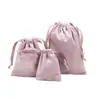 Bolsa para joyas bolsa pequeña de tela bolsa de terciopelo bolsa de terciopelo con cordón bolsa para polvo de joyas pulsera de joyería colgante venta al por mayor