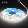 Fita de Luz COB 220V Autoadesiva Teto Sala de Estar 8mm 240D Alto Brilho Atmosfera Fita de Luz de Alta Tensão sem Alimentação
