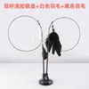 Fábrica em estoque brinquedo de gato vara dupla ventosa epóxi vara engraçada para gato fio de aço manual vara engraçada para gato brinquedo de pena para gato