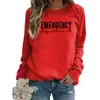 Comércio Exterior Amazon Suprimento Emergência Moletom Feminino Gola Redonda Estampado Outono e Inverno Tamanho Europeu Solto Casual Versátil
