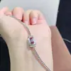 Venta al por mayor de fábrica explosiones pulsera Alexander plata S925 incrustada piedra principal 4*6 vendiendo Europa y Estados Unidos una generación de cabello