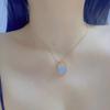 Colar Simples Ins Quadrado de Concha Moda Simples Nicho Concha Mãe Branca Alto Padrão Luxo Leve Corrente de Clavícula Versátil para Mulheres