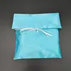 Bolsa de Almacenamiento de Satén Imitación Seda, Bolsa Sobre de Seda para Ropa, Bolsa de Satén con Cordón, Bolsa de Satén con Botón, Bolsa de Satén de Seda