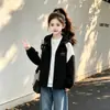 Chaqueta con Capucha para Niña Primavera Otoño 2026 Estilo Nuevo Chica de Secundaria Estilo Coreano Cremallera Deportiva Chaqueta Ropa Infantil