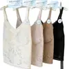 Camisola de encaje de deseo puro estilo francés, una pieza sin costuras con copas fijas, push-up, adecuada tanto para llevar por dentro como por fuera, de longitud media con un hermoso diseño en la espalda