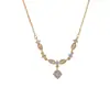 Nuevo Collar de Zirconia Estilo Coreano Exquisito Versátil Temperamento Lujo Ligero Sensación de Alta Gama Cadena para Clavícula Súper Brillante Moda Accesorio de Cuello Simple