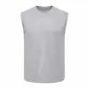 Chaleco de Malla para Fitness Entrenamiento de Carrera Talla Grande Europea y Americana Transpirable Secado Rápido Cuello Redondo Sudadera Chaleco Europeo y Americano para Hombre