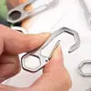 Chaveiro de Aço Inoxidável 304 Mosquetão de Mola Portátil Gancho Simples para Pendurar na Cintura Ornamento Estilo Ins Ornamento