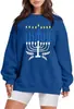 Sudadera Fashgl Hanukkah Candelabro Jersey Casual Súper Elegante