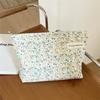Bolsa Cosmética Floral Suave Pequena Fresca Grande Capacidade Bolsa de Armazenamento Portátil Viagem Bolsa de Armazenamento para Skincare Bolsa de Lavagem