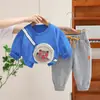 Ropa de Otoño Nueva para Bebé 2023 Estilo Coreano 0-3 Años Niños y Niñas Ropa de Moda de Animales para Bebé Conjunto de Dos Piezas Lote