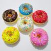 PU simulação donut squishy slow rebound bolo comida brinquedo pão crianças adesivos de geladeira pequeno pingente ornamentos