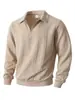Sudadera Pulóver de Medio Cierre de Nuevo Estilo Europeo y Americano con Cuello Camisero, Ropa Casual para Hombre, Directo de Fábrica