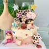 Lápis de cera Shin Cake Ornamentos decorativos Internet Popular Bonito Aniversário das crianças Sobremesa Dress-up Acessórios Baking Plug-in Row