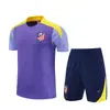 2526 Real Madrid Manga Corta Miami Uniforme de Entrenamiento Adulto Manga Corta Uniforme de Fútbol Transpirable Nápoles Traje de Manga Corta