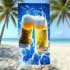 Toalla de Playa de Microfibra Transfronteriza con Logo Personalizado, Absorbente de Agua, Secado Rápido, Toalla de Baño de Terciopelo Doble Cara Estampada, Hecha a Medida para Comercio Exterior
