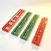Empujador de mahjong acrílico temático navideño de venta directa con impresión incorporada, organizador de tarjetas de mahjong estilo americano, estante magnético para mahjong