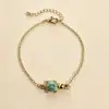 Pulsera Esmaltada de Tortuguita Linda Adorable Fresca de Verano Tortuga Marina Pulsera Ajustable Joyería Simple y Única