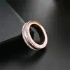 Anel de Diamante Romano de Aço Titânio da Moda de Alta Qualidade, Design Tendência, Anel de Diamante para Casal de Luxo Acessível, Joia Popular