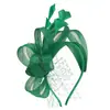 Popular Faixa de Cabeça para Noiva da Amazon Headdress de Renda e Penas Chapéu para Corridas de Cavalo Headdress de Performance para Chá da Tarde de Senhoras