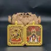 Novo Animal que Engole Ouro Embossado Dupla Face Tridimensional Xizang Thangka Oito Santos Padroeiros Buda Guardião Dragão Wuye Pingente Thangka