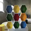 Vitrina de Panal Combinación Irregular Soporte Creativo para Exhibición de Bolsas de Zapatos Colocación Madera Pintura para Hornear Estante de Almacenamiento Hexagonal