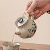 Planta Panda Gris Juego Bambú Brote Maceta Tetera de Cerámica para Hacer Té Hogar con Filtro Olla Individual Juego de Té Kung Fu Infusor de Té