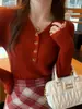 Ropa de Punto con Cuello en V para Mujer 2025 Nuevo Ropa de Principios de Otoño Cortavientos de Manga Larga con Fondo Ropa de Punto Blanca Top de Otoño e Invierno