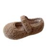 Zapatos Transfronterizos para Niños Pequeños, Zapatos de Invierno para Niñas, Ropa para Exteriores, Zapatos Peludos de Algodón de Doble Capa, Zapatos de Princesa para Niñas con Forro de Felpa