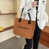 Nova Bolsa Tote de Feltro para Ir ao Trabalho e Fazer Compras, Bolsa de Mão de Grande Capacidade, Bolsa de Mão Simples com Letras em Feltro, Fabricante de Feltro