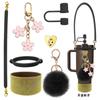 Funda de Silicona para Vaso Cubierta para Vaso Stanley Diamond Vaso Ice Bully Amor Cuerda Portátil Colgante para Vaso Traje Combinado Accesorios