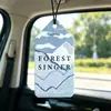 Colgante de Fragancia para Coche con Tema Bosque de las Cuatro Estaciones con Ilustración de Paisaje Pintada a Mano, Colgador de Aroma para Coche de Larga Duración