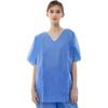Traje Sms Não Tecido de Manga Curta para Lavagem Manual, Uniforme Médico Anti-Salpicos de Sangue, Roupa para Pacientes Sms