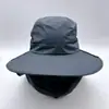 Chapéu lenço, chapéu de sol de verão, chapéu de sol com proteção para o pescoço para atividades ao ar livre, chapéu para caminhada e pesca, chapéu de sol com proteção facial para viagens.