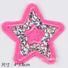 Spot de fábrica E-Commerce Nuevos bordados adhesivos de tela pegatinas accesorios para ropa lentejuelas polvo dorado bordado estrellas parche de boutique