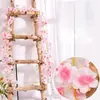 Vinha de Flor de Cerejeira Amazon 135 Flores 1,8m Flores Artificiais de Seda para Casamento Decoração de Hotel Casa Arranjo Floral Simulado Buquê