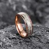 Popular Transfronterizo Shengxi Más Vendido Anillo de Acero de Titanio con Diseño de Flecha Venta al por Mayor 6 mm Oro Rosa Seda Oro Rosa Flecha