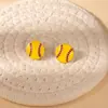 Pendientes de Fútbol de Moda Deportiva Personalizados Europeos y Americanos Diseño Creativo Nuevo Transfronterizo Pendientes de Lazo Corazón para Mujer