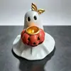 Lâmpada de Fantasma de Halloween Transfronteiriça, Chapéu de Bruxo para Atmosfera Festiva, Luz Noturna de Fantasma, Artesanato Decorativo de Resina para Halloween