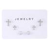 Pendientes de mariposa negra gótica con diamantes de imitación, diseño de planeta, para niña, estilo retro, con forma de corazón, a la moda, con tarjeta de tres piezas.
