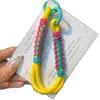 Nueva cuerda trenzada de dopamina a juego de colores para teléfono móvil, cordón trenzado, cuerda anti-pérdida para muñeca, llavero alto, venta al por mayor