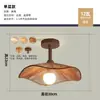 Lustre de restaurante, estilo vintage, cor nogueira, novo estilo Wabi-Sabi, luminária de teto criativa trançada com corda de cânhamo para bar