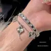 Pulsera Abierta de Flor de Circonita de Lujo Ligero, Pulsera de Temperamento de Moda y Gama Alta, Nicho Personalizado, Joyería de Mano Versátil y Única para Mujeres