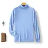 Novo Suéter Masculino de Gola Alta para Outono/Inverno 2023, Estilo Básico Casual para o Trabalho e o Dia a Dia, com Gola Reversível para Homens, Disponível para Atacado