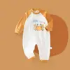Mameluco para bebé para primavera y otoño, algodón puro, mameluco unisex para bebé, traje para gatear, ropa para recién nacidos, pijama de manga larga