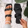 Chanclas de Moda Simples de Tira Única con Suela Plana de Talla Grande Sandalias de Nuevo Estilo de Verano Zapatos de Playa Chanclas 36-414243
