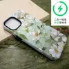 Funda de Película Magnética de Doble Capa Fresca y Sencilla de Magnolia para Apple 18 Pro Funda de Teléfono Mate iPhone 15 Pro Funda Dura