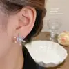 Pendientes de Plata 925 con Aguja, Copo de Nieve de Hada, Circonita y Perla para Mujer, Pendientes Exquisitos con un Toque de Lujo Ligero y de Alta Gama, Accesorios Versátiles de Invierno para las Orejas