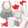Mm195 Serie de Pelotas Deportivas de Béisbol Banner de Fiesta Festival Fiesta Juego para 8 Personas Set de 4 Piezas Plato de Papel Vaso de Papel